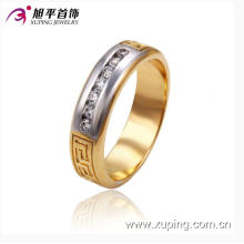 New Design Xuping Fashion Single-Row Diamond Male Ring with Multicolor